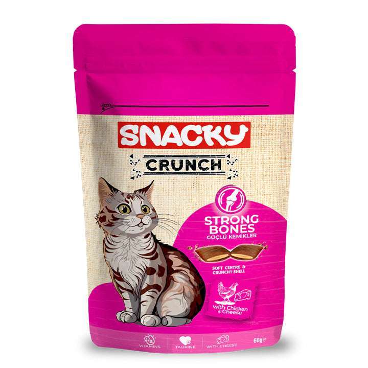Snacky Cat Crunch ( Strong Bones) Chicken-Cheese vital pet care
