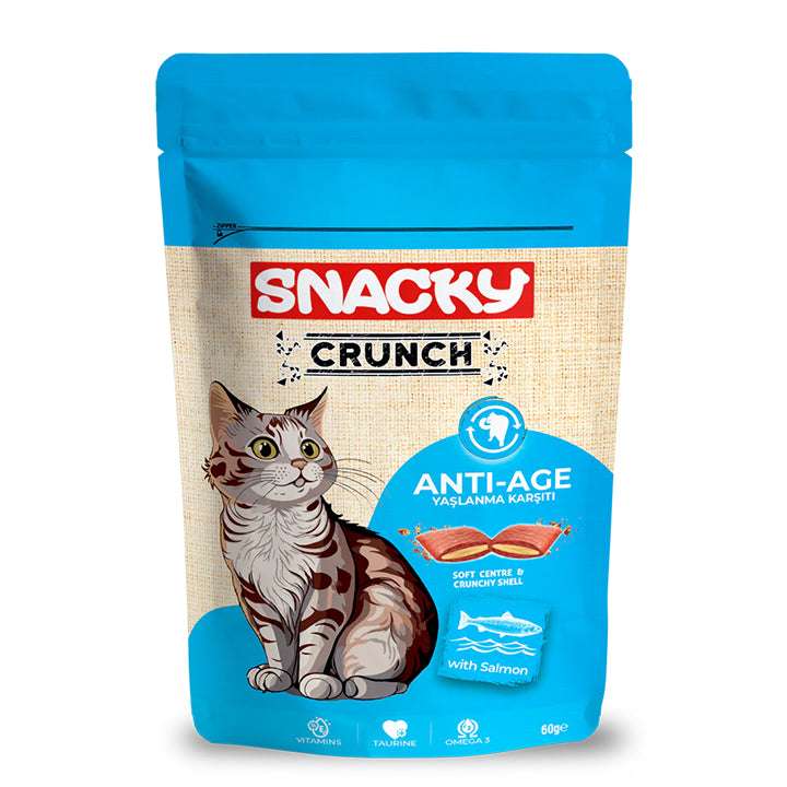 Snacky Cat Crunch ( Anti Age ) Salmon vital pet care