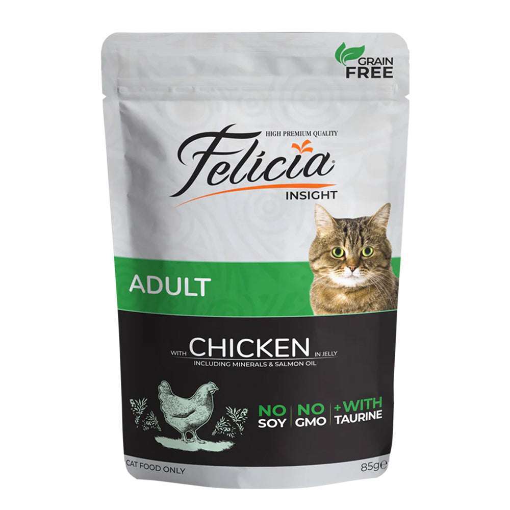 Felicia Adult Chicken Jelly Grain-Free Wet Cat Food 85g